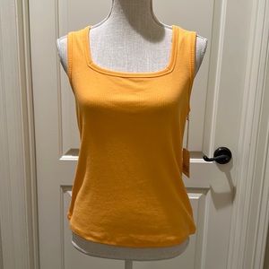 Brand New Orange Yellow Pull Over Top with Tags